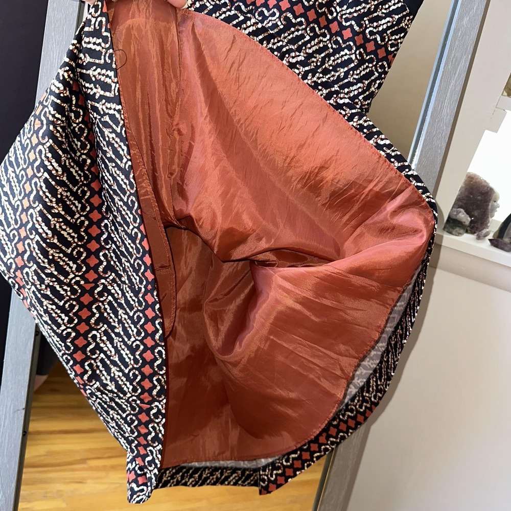 Alice + Olivia Dress Fit & Flare Sleeveless Lined Pattern Cocktail Fall Contrast - Picture 6 of 8